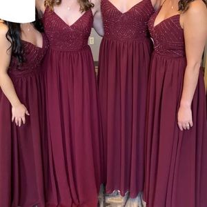 Adrianna Papell Platinum Bridesmaid dress style no. 40120 in color Mahogany.
